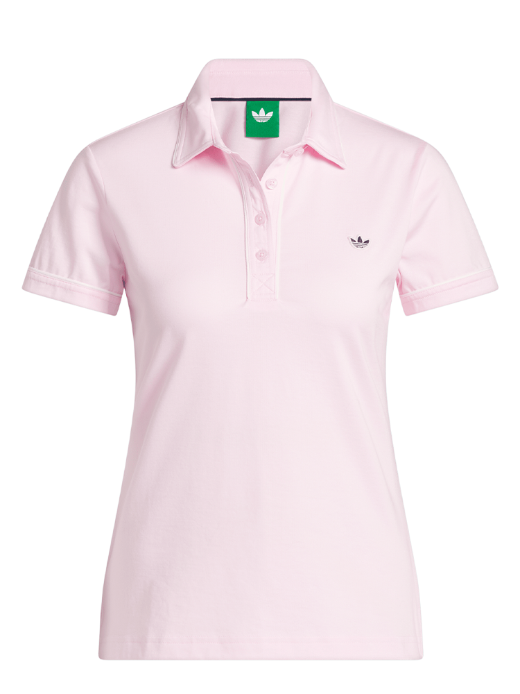 adidas Originals Womens Solid Polo - Clear Pink