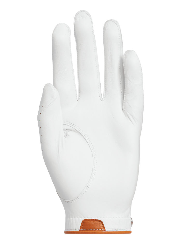 adidas Originals Golf Leather Glove - White/Ice Tangerine