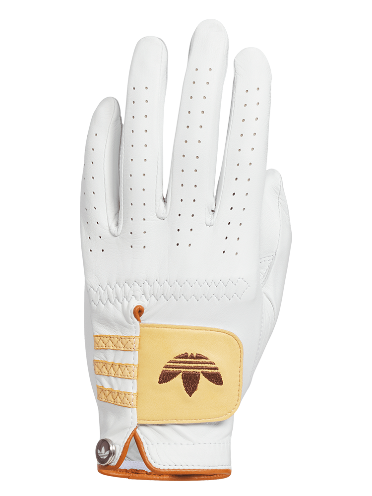 adidas Originals Golf Leather Glove - White/Ice Tangerine