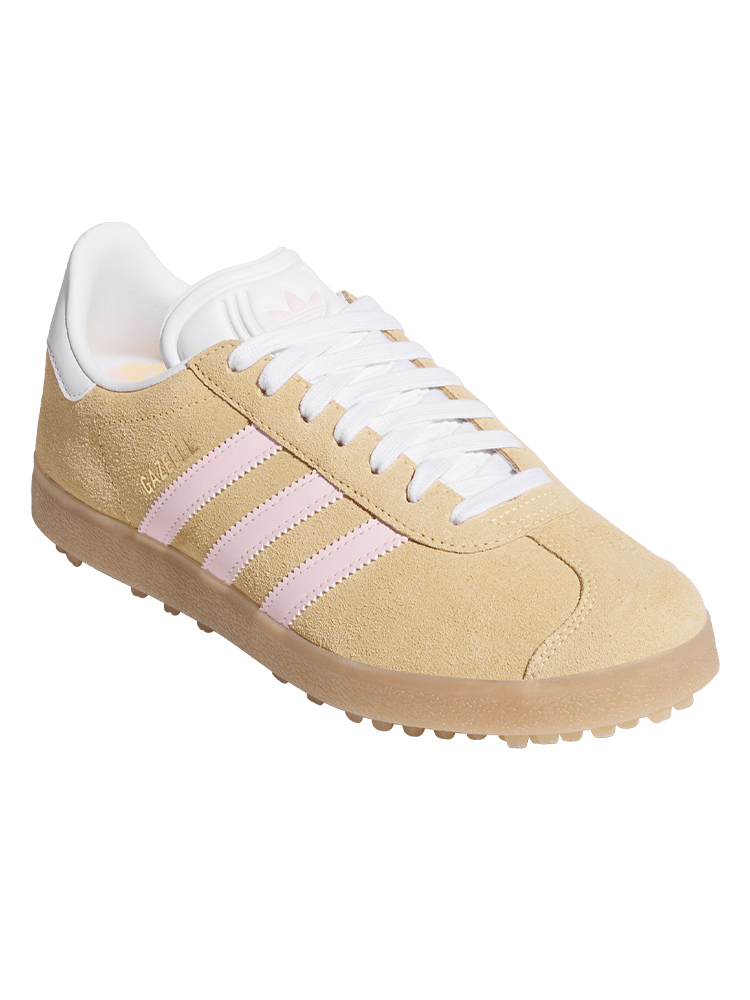 adidas Originals Womens Gazelle Spikeless Golf Shoes - Ice Tangerine/Clear Pink