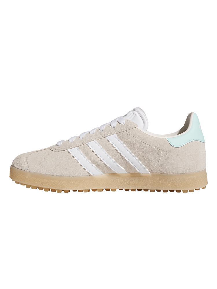 adidas Originals Womens Gazelle Spikeless Golf Shoes - Chalk White/Clear Mint