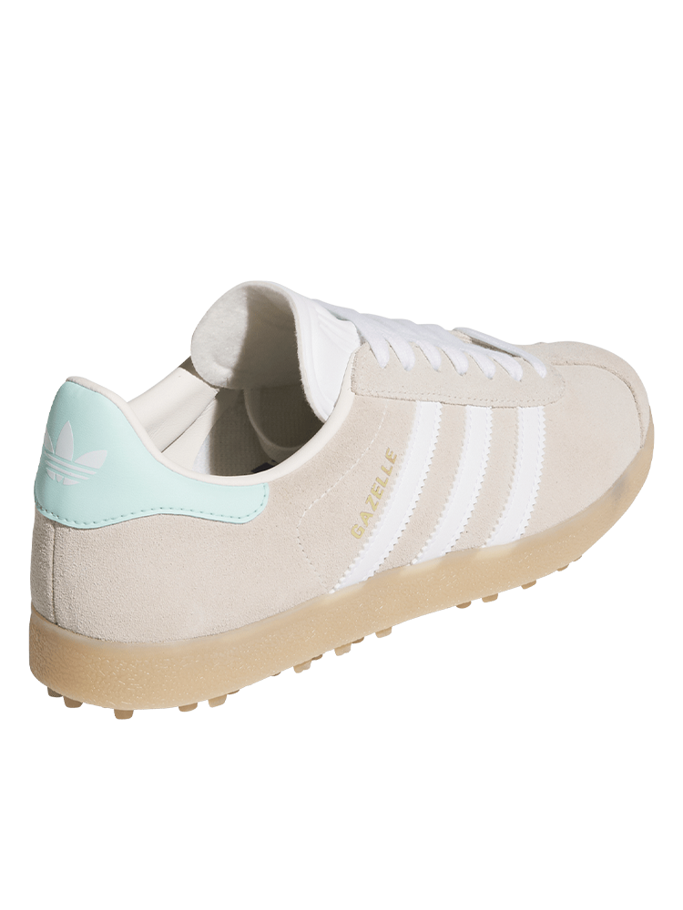 adidas Originals Womens Gazelle Spikeless Golf Shoes - Chalk White/Clear Mint
