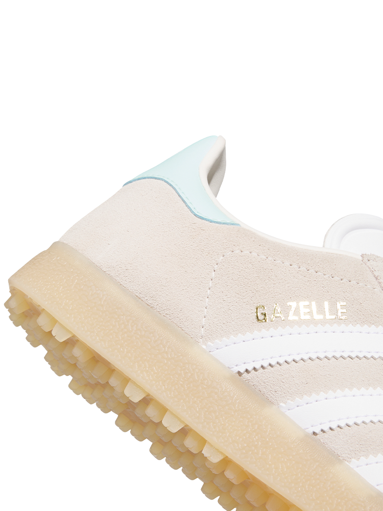 adidas Originals Womens Gazelle Spikeless Golf Shoes - Chalk White/Clear Mint