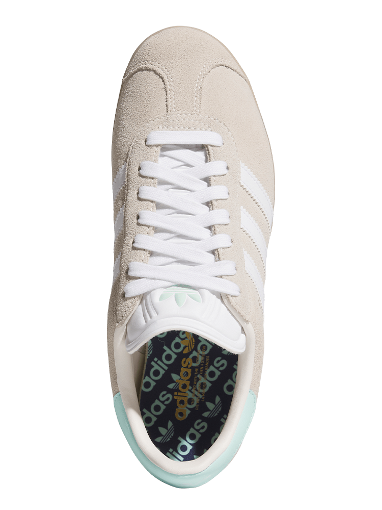 adidas Originals Womens Gazelle Spikeless Golf Shoes - Chalk White/Clear Mint
