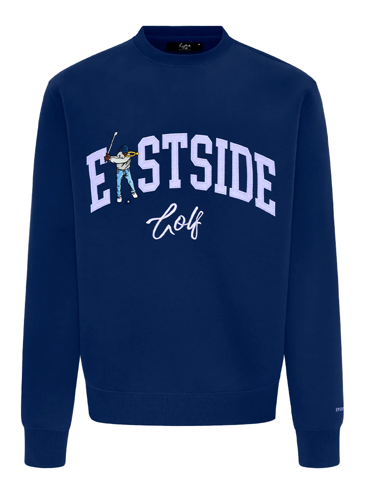 Eastside Golf Luxe Fleece Crew - Blue Void