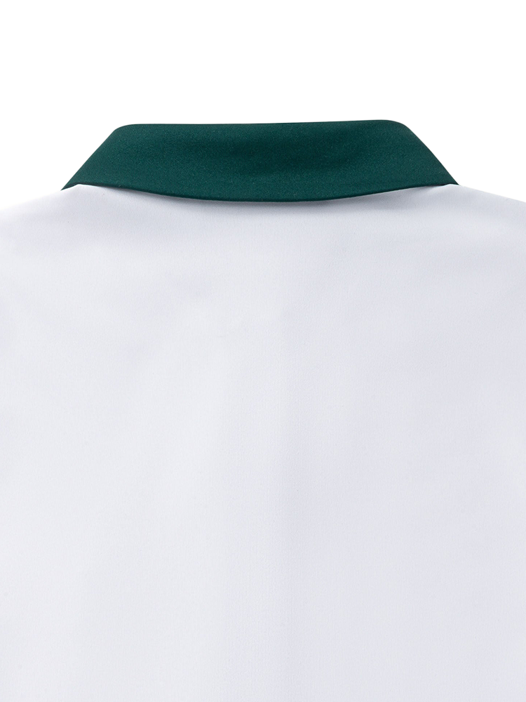Walker Golf Things Womens Sleeveless Polo - White/Forest