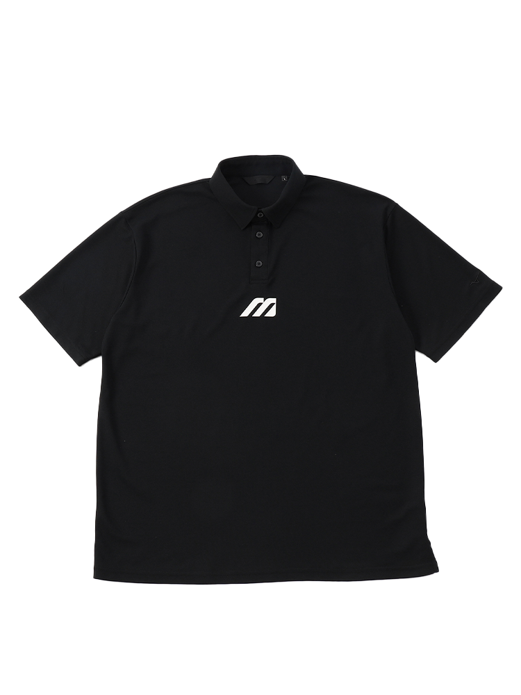 Mizuno Monogram M Short Sleeve Polo Shirt - Black