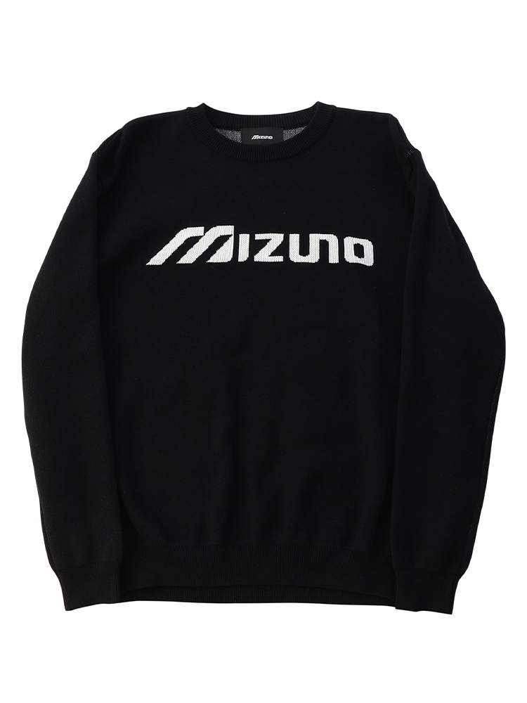 Mizuno Monogram M Crew Neck Sweater - Black