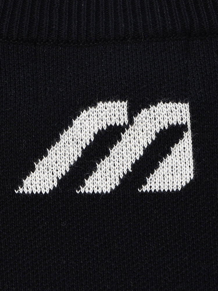 Mizuno Monogram M Crew Neck Sweater - Black