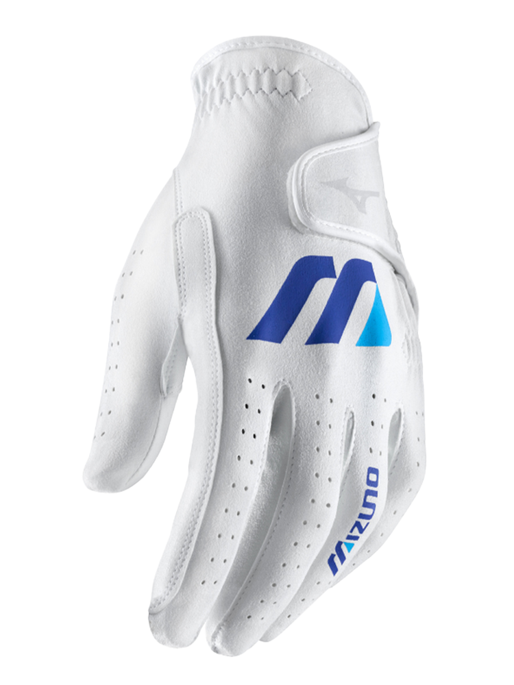 Mizuno Monogram M Leather Golf Glove - White