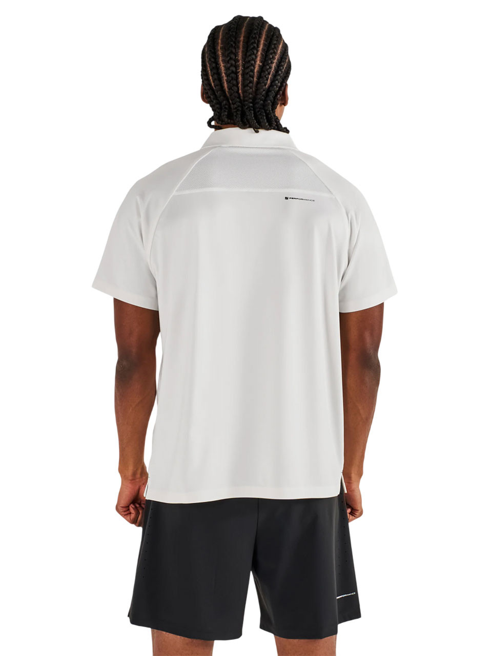 Malbon Performance Zip Raglan Polo - White