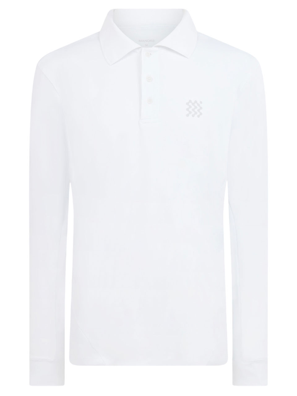 Manors Golf Long Sleeve Course Polo - White
