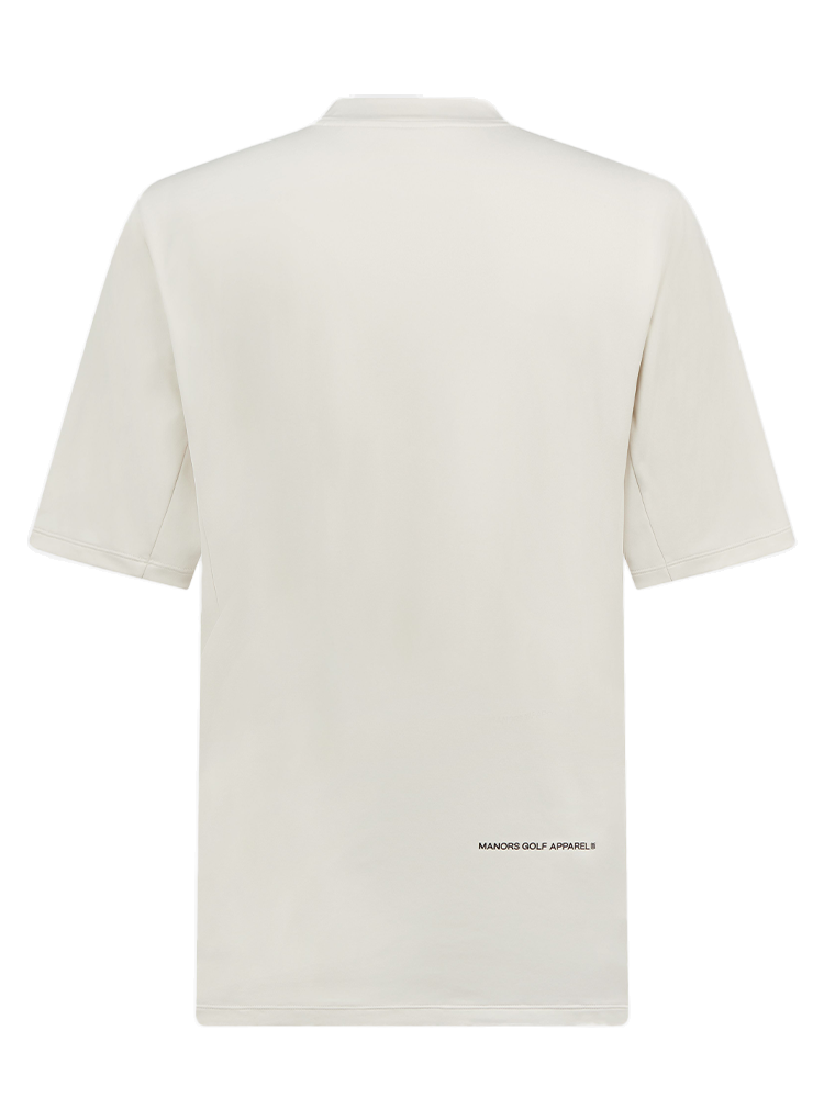 Manors Golf Course Mock Neck Polo - Pebble