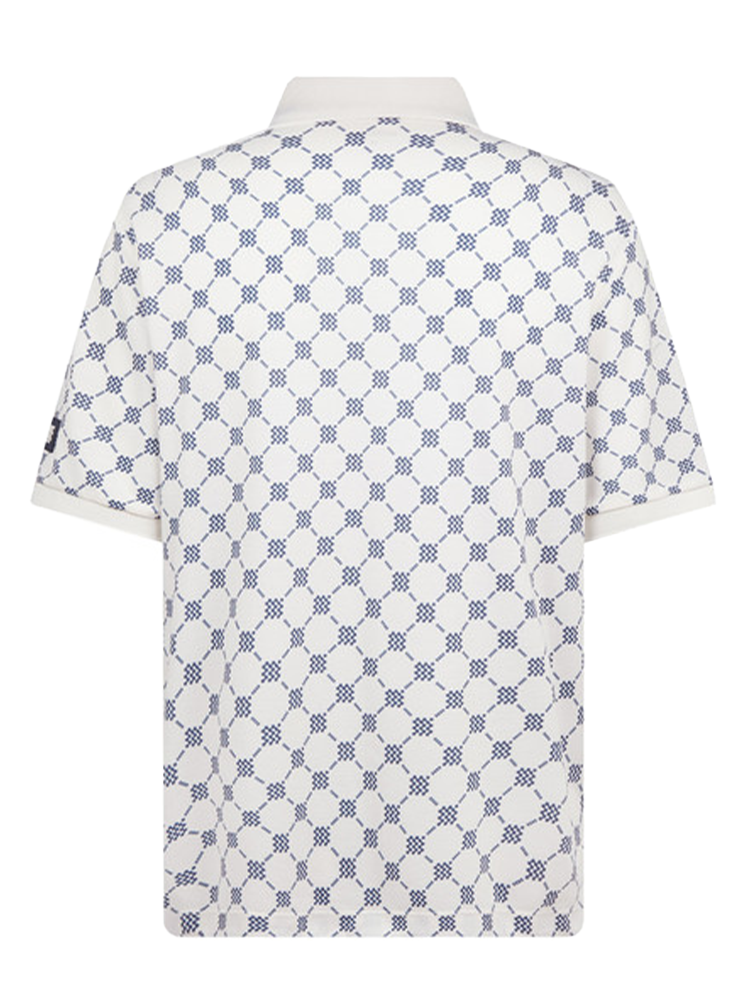 Manors Golf GOAT Pique Monogram Polo - Cream