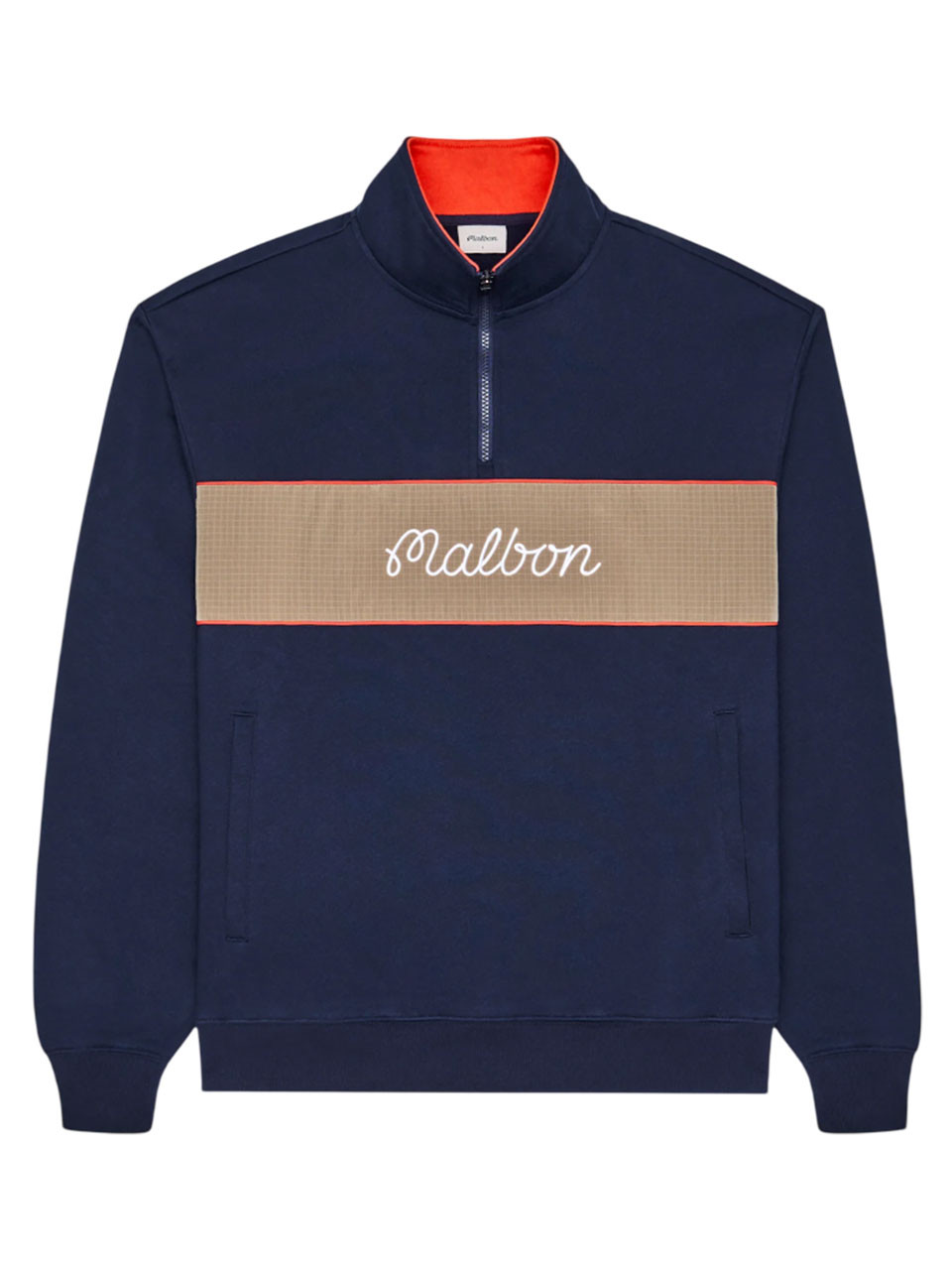 Malbon Torrey Pines Quarter Zip Sweatshirt - Baritone Blue
