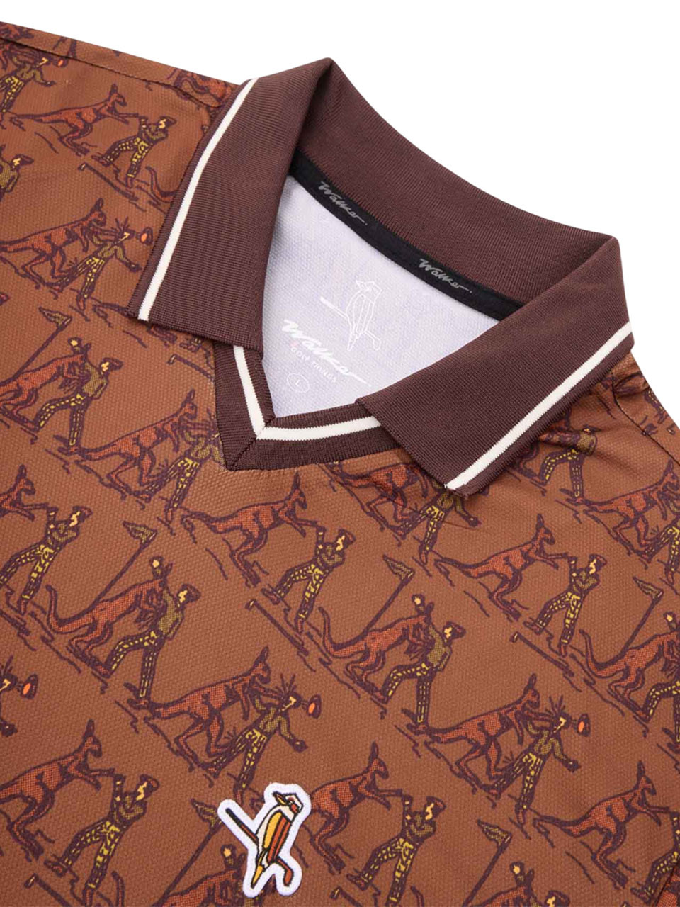 Walker Golf Things Knockout V Polo - Maple