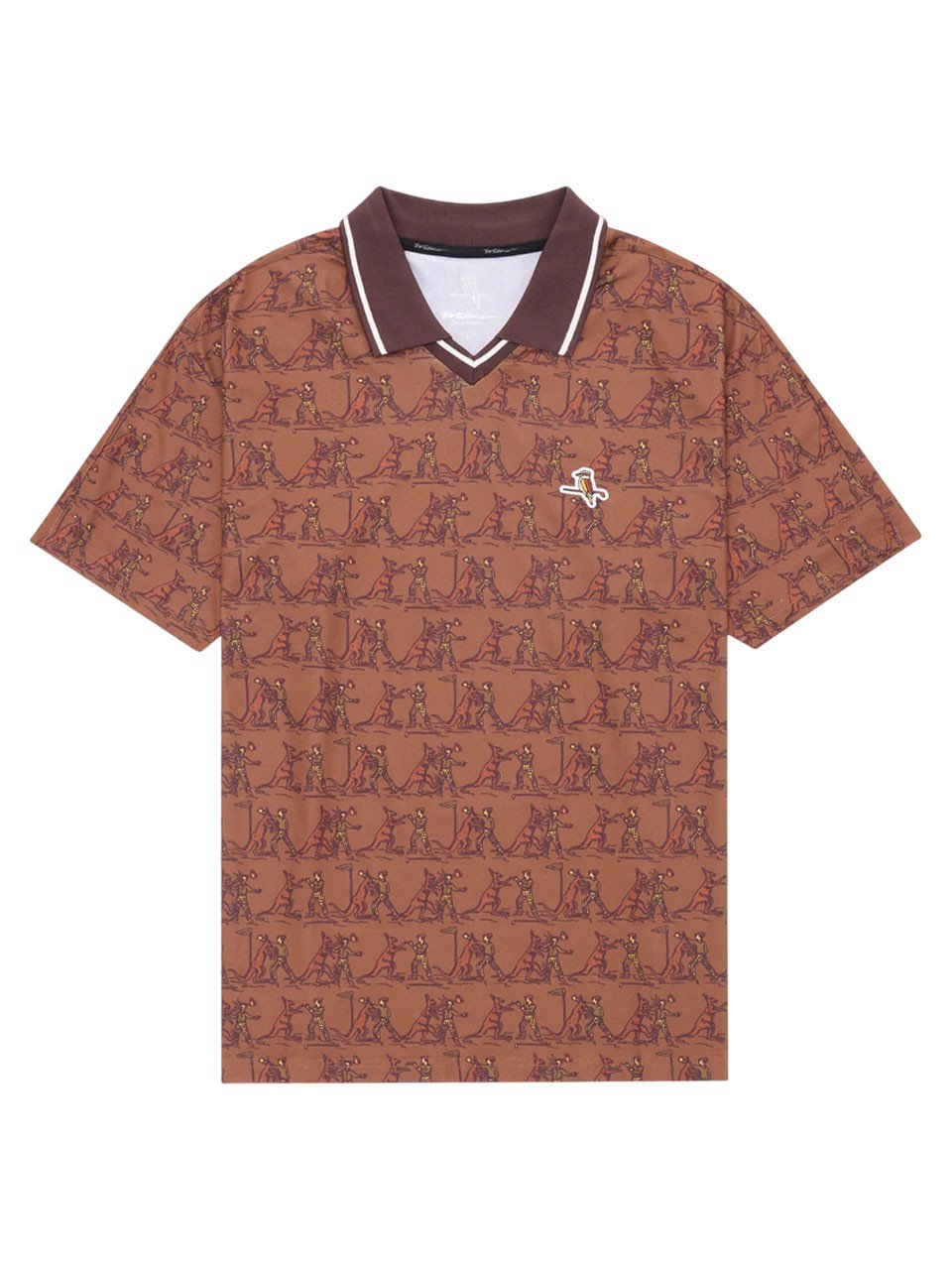 Walker Golf Things Knockout V Polo - Maple