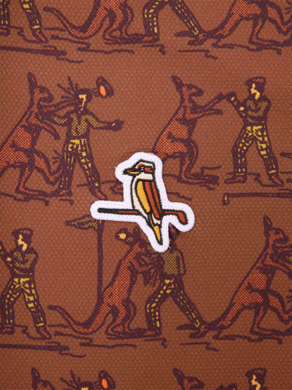 Walker Golf Things Knockout V Polo - Maple