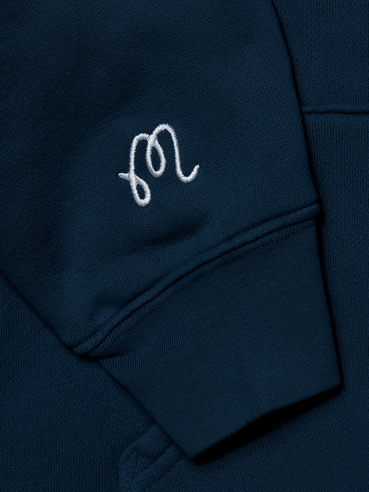 Malbon Fesque Hoodie Polo - Navy