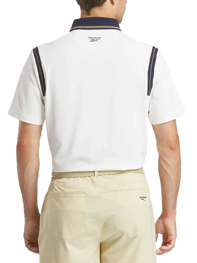 Reebok Varsity Polo Shirt - Chalk/Gold/Vector Navy