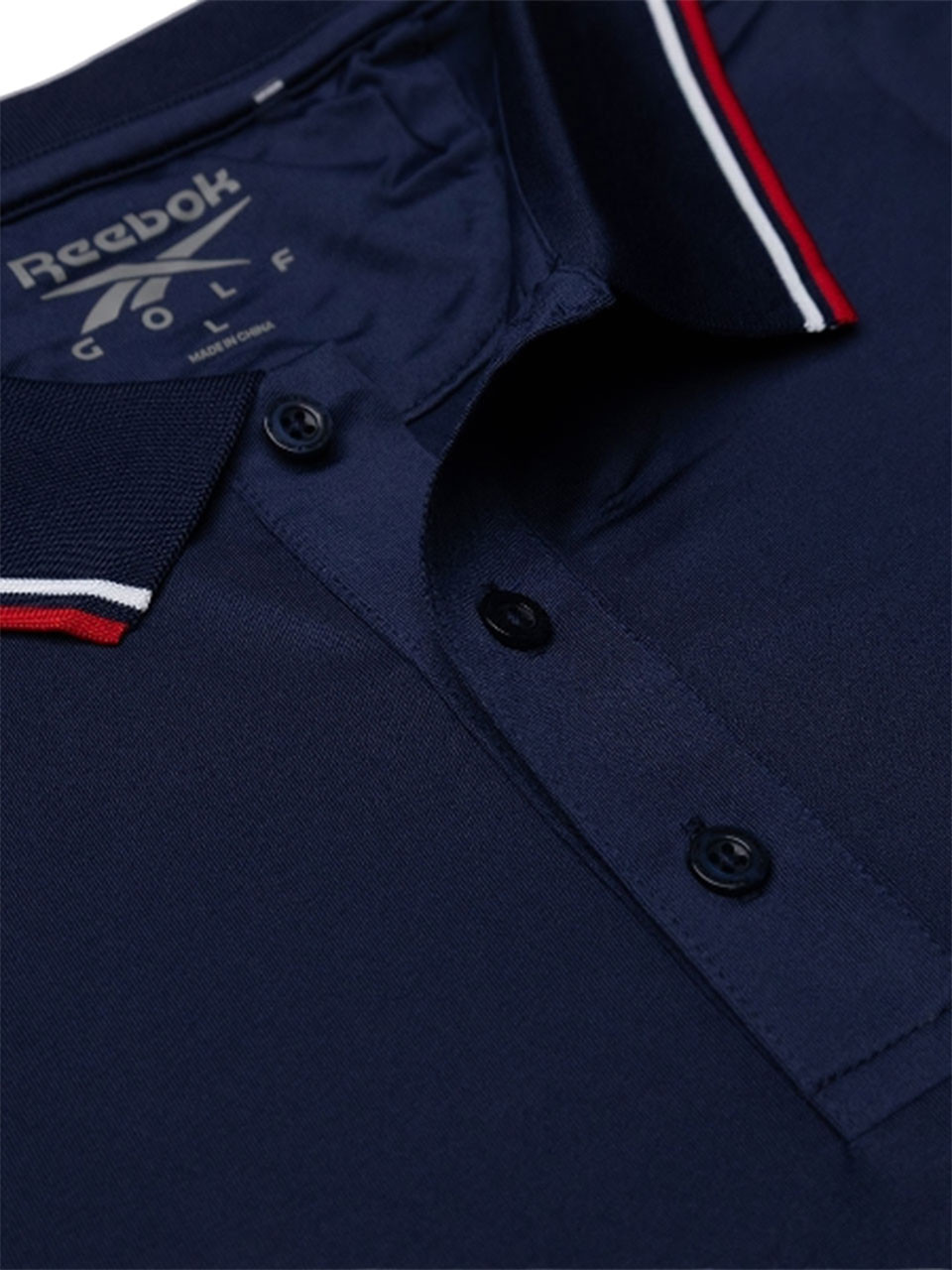 Reebok Solid Performance Polo Shirt - Vector Navy/Chalk/Vector Red