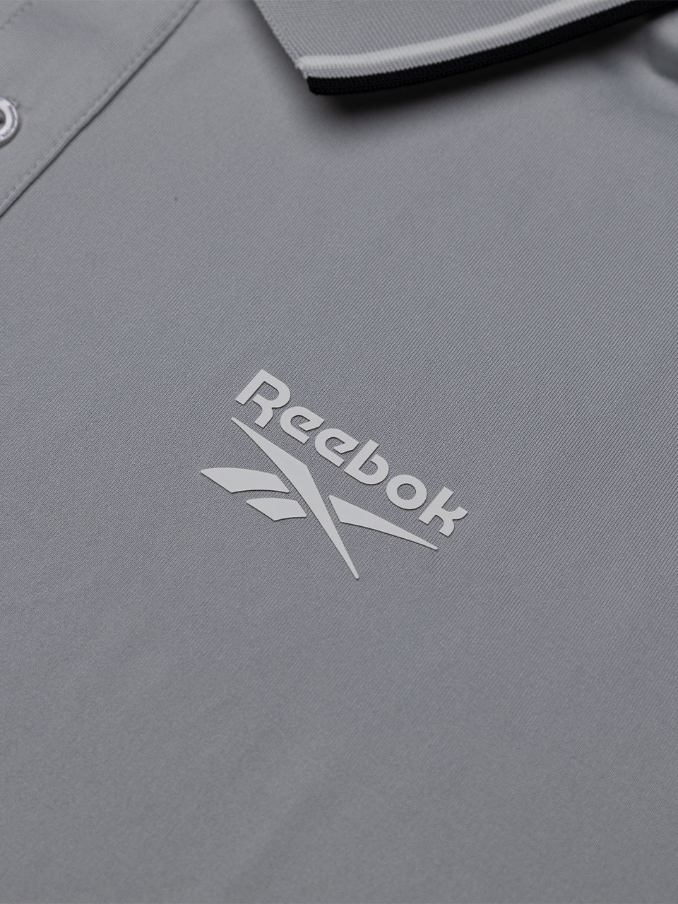 Reebok Solid Performance Polo Shirt - Grey 3/White/Black