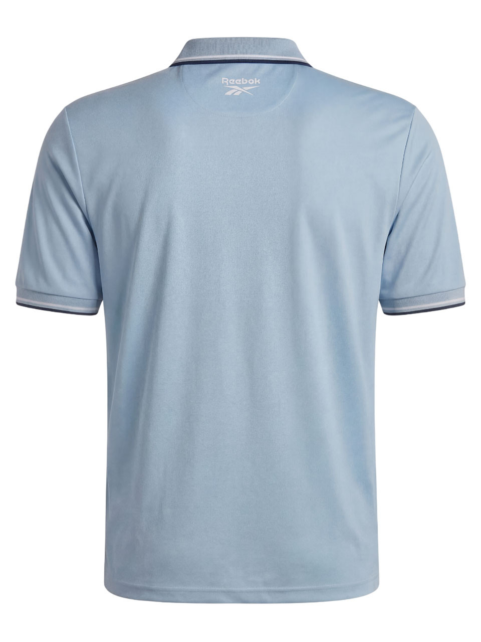 Reebok Solid Performance Polo Shirt - Soft Blue/White/Vector Navy