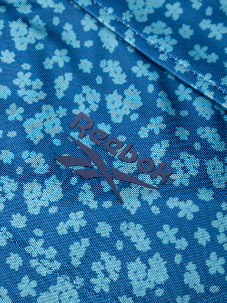 Reebok Floral Print Polo Shirt - Athletic Blue