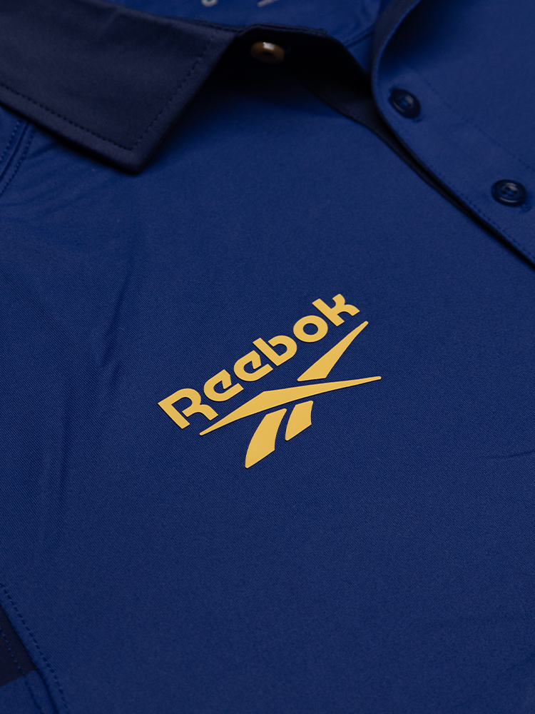 Reebok 'Crushers' Vector Sleeve Polo Shirt - Vector Navy/Midnight Blue