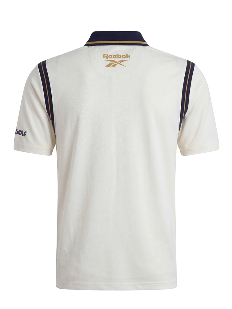 Reebok 'Crushers' Varsity Polo Shirt - Vintage Chalk/Vector Navy/Trophy Gold