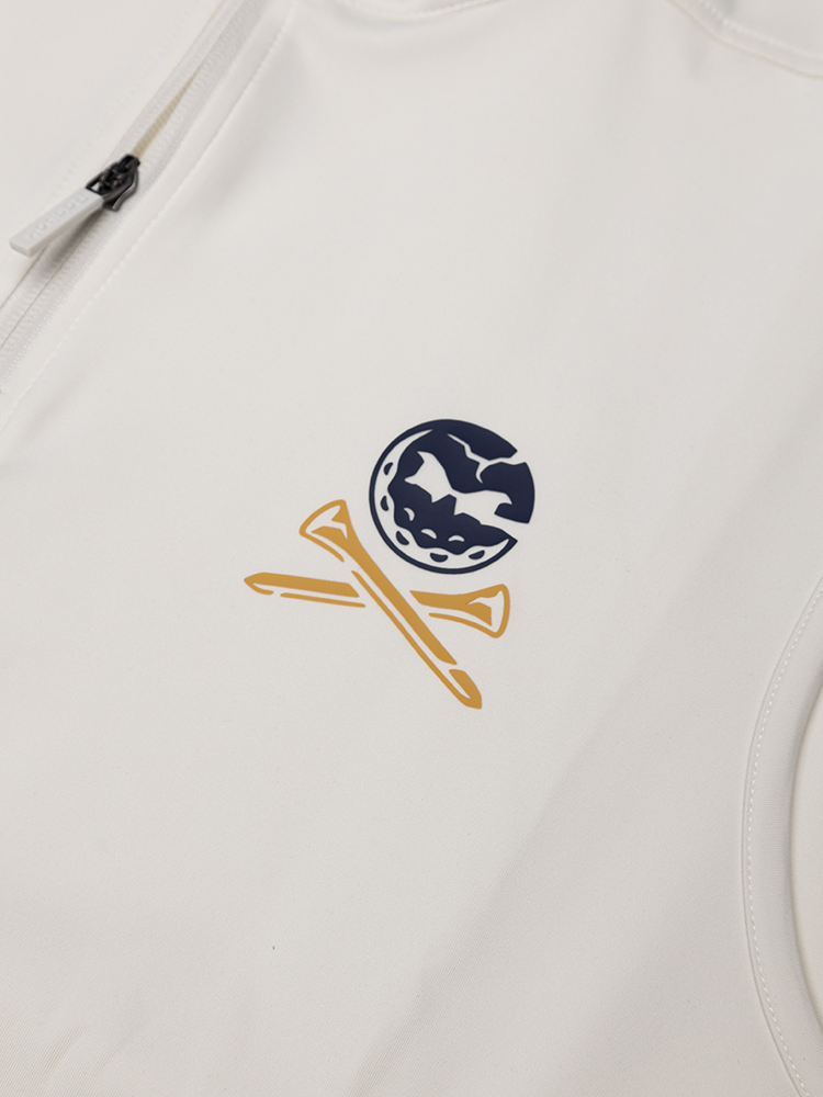 Reebok 'Crushers' 1/4-Zip Vest - Chalk