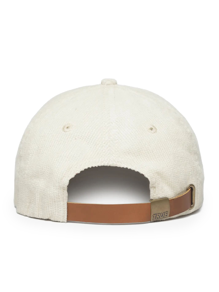 TRUE Linkswear Dead Golfer Corduroy 5 Panel Strapback Cap - Stone