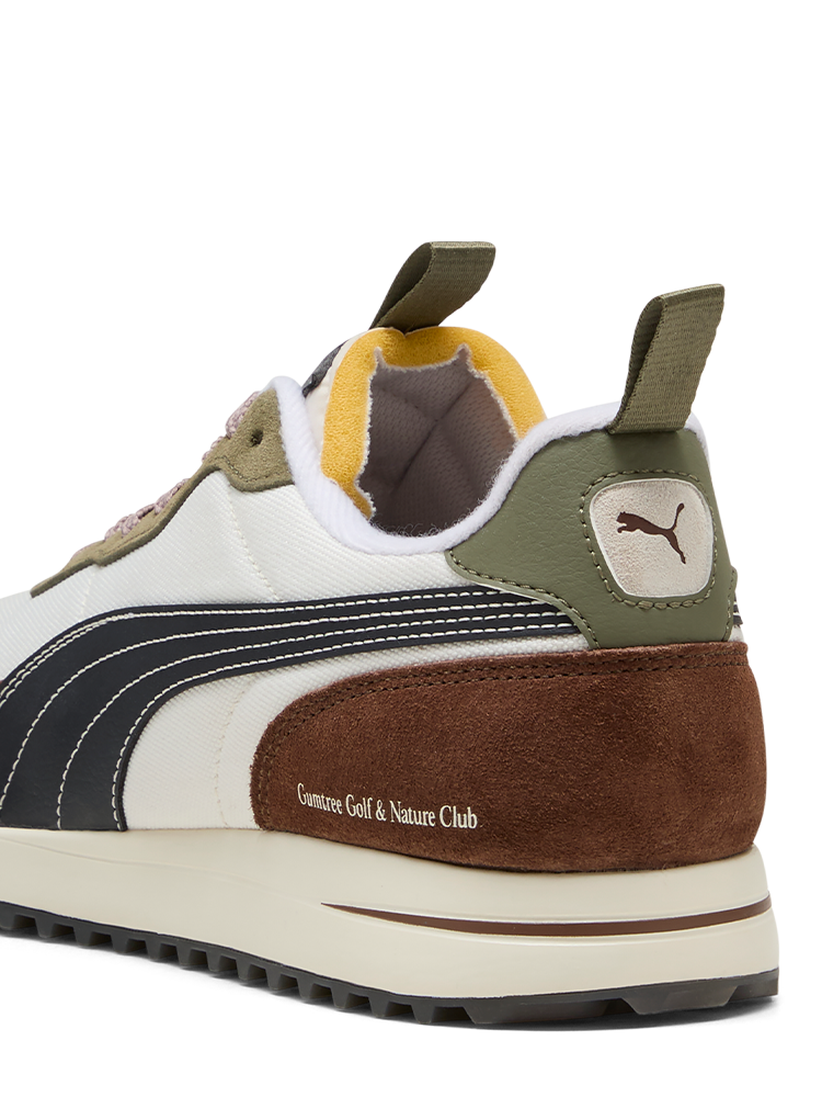 Puma x GGNC Helsinki G Golf Shoes - Warm White/Flat Dark Grey/Dark Sage
