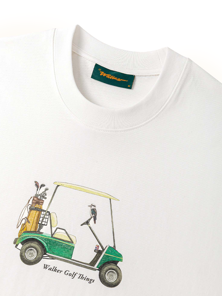 Walker Golf Things Cart T-Shirt - White