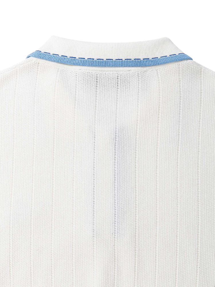 Walker Golf Things Womens SS Knit Polo - Ivory