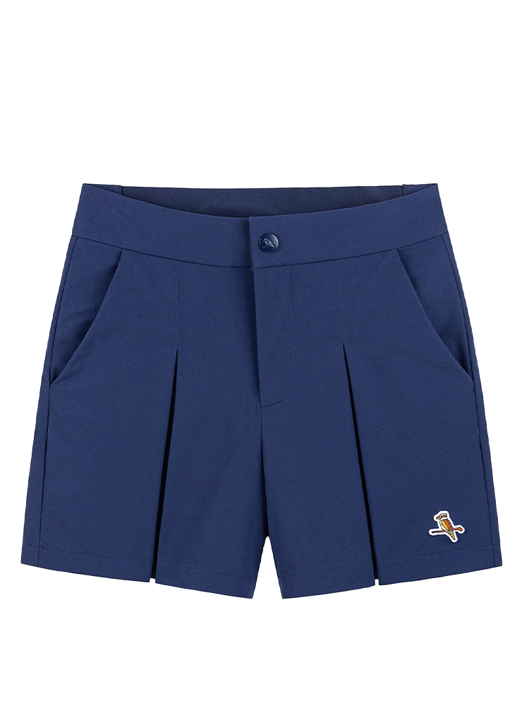 Walker Golf Things Womens Pleat Shorts - Navy