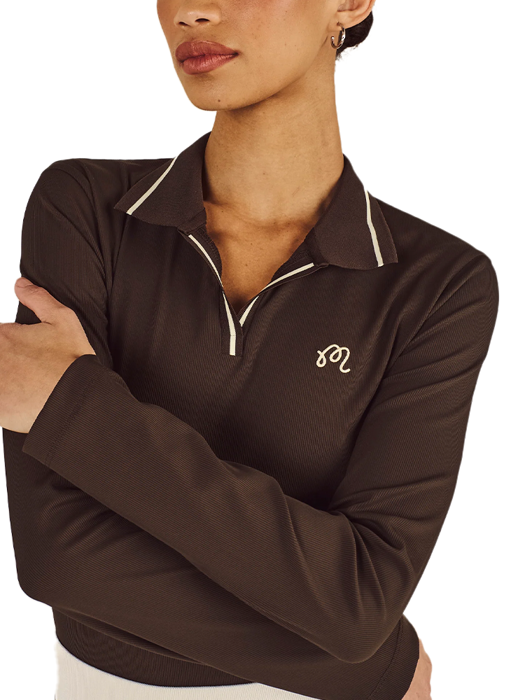 Malbon Womens Aleja Polo - Brown
