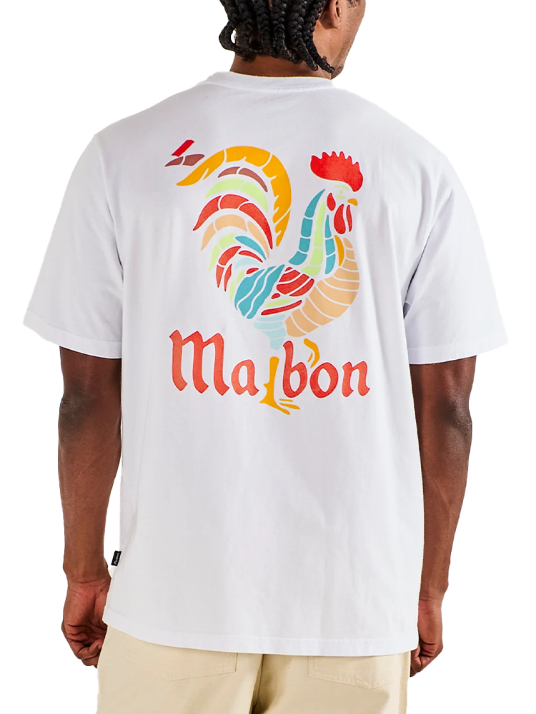 Malbon Bermuda Rooster Tee - White