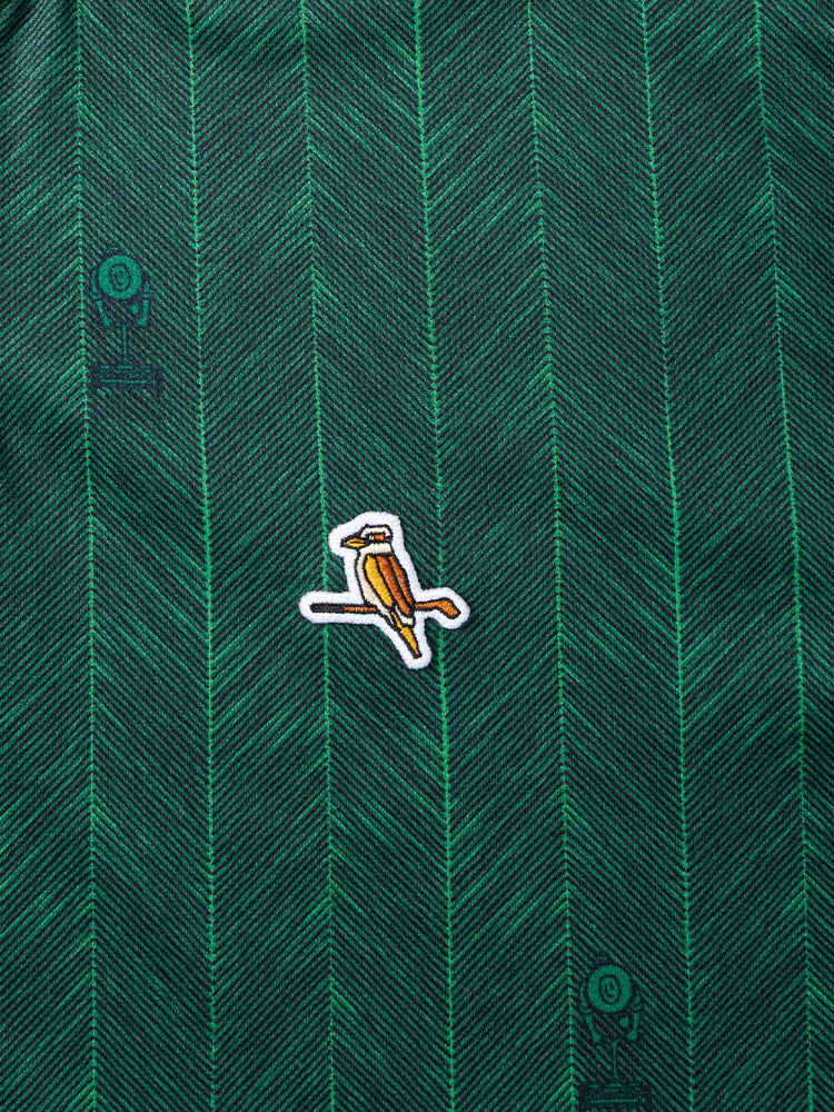 Walker Golf Things Lawn Stripe Blade Polo - Forest