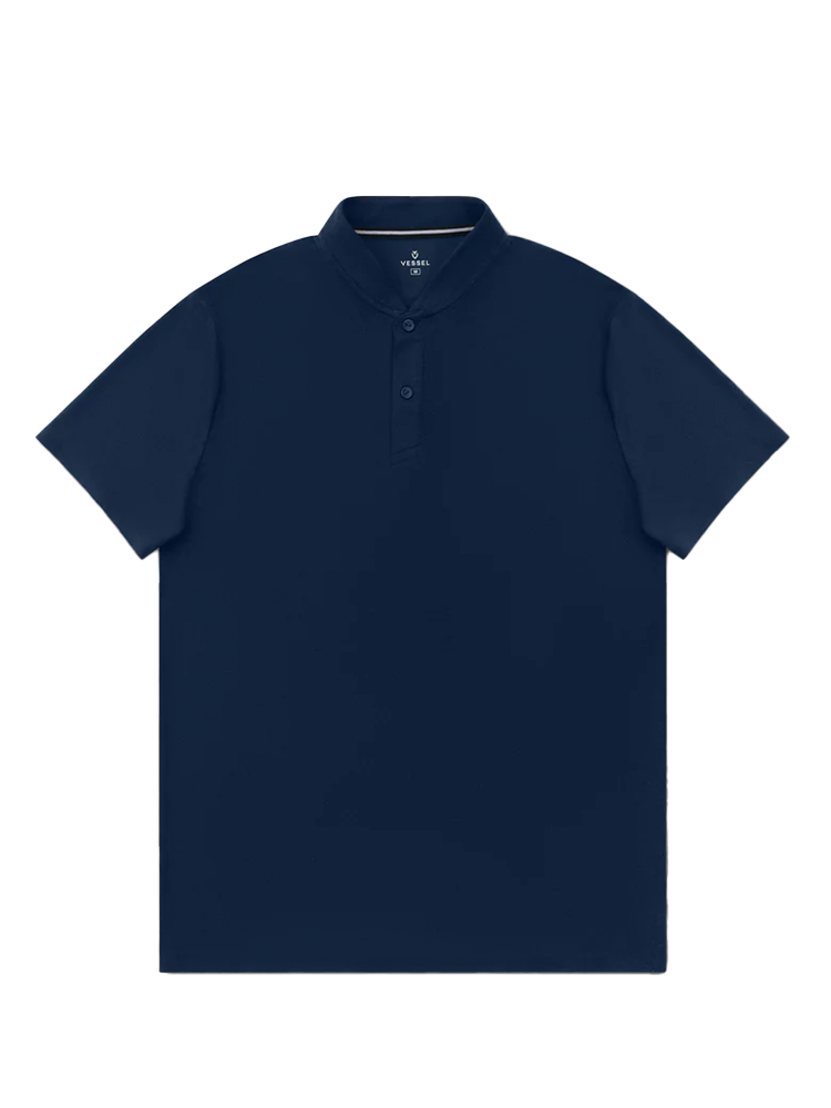 Vessel Performance Blade Collar Polo - Midnight Navy