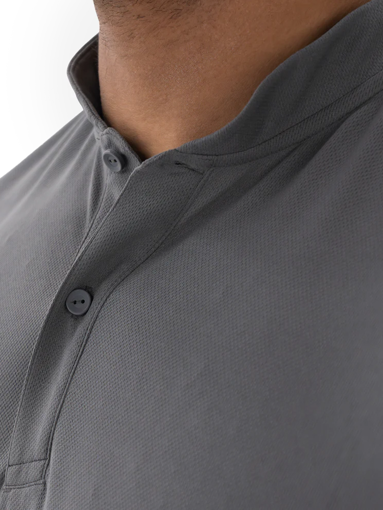 Vessel Performance Blade Collar Polo - Charcoal Grey