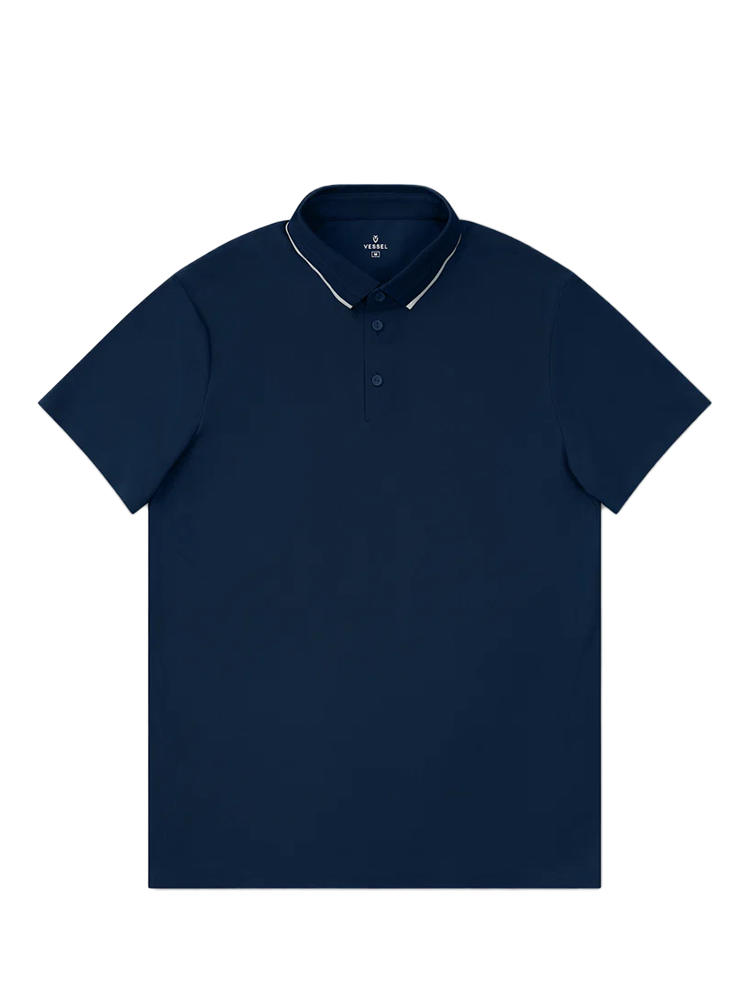 Vessel Performance Piqué Polo - Midnight Navy