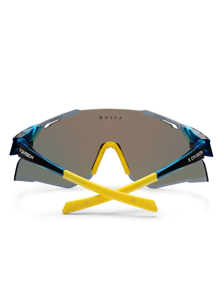 Liive Vision Pace Sunglasses - Xtal Neon Blue w/ Blue Mirror