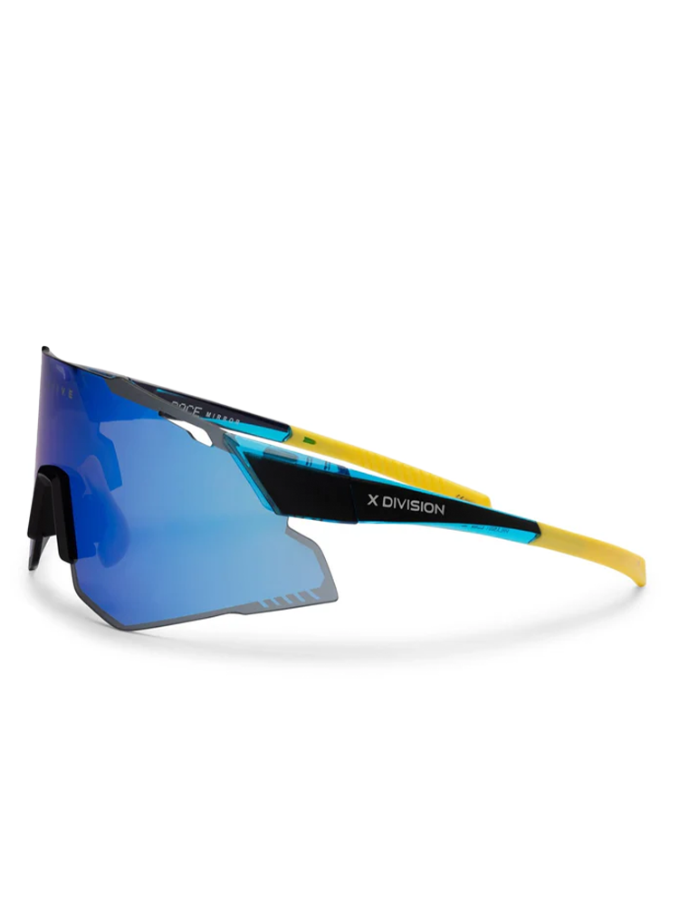 Liive Vision Pace Sunglasses - Xtal Neon Blue w/ Blue Mirror