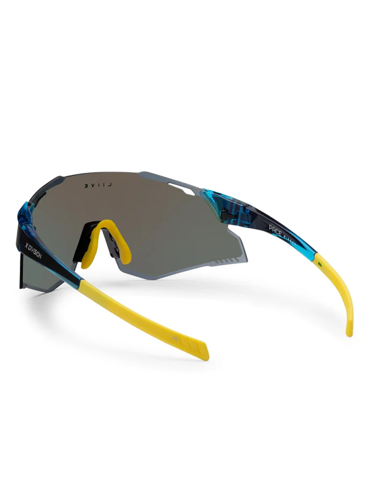 Liive Vision Pace Sunglasses - Xtal Neon Blue w/ Blue Mirror