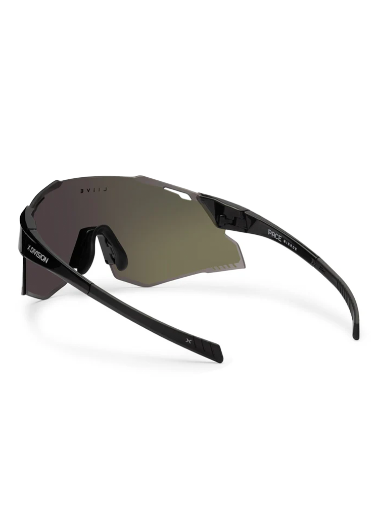 Liive Vision Pace Sunglasses - Xtal Black w/ Purple Mirror