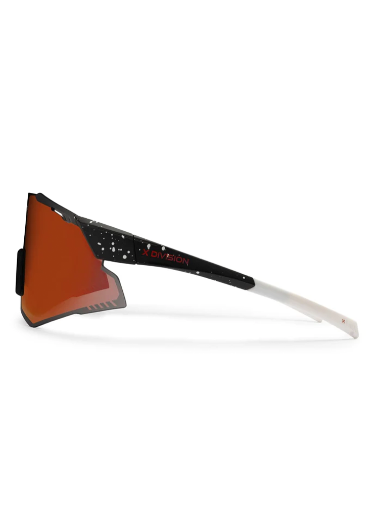 Liive Vision Pace Sunglasses - Matt Black Splat w/ Red Mirror
