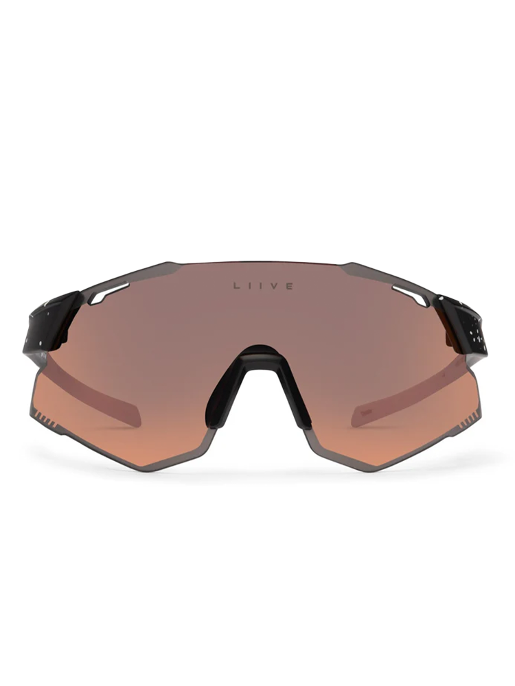 Liive Vision Pace Sunglasses - Matt Black Splat w/ Red Mirror
