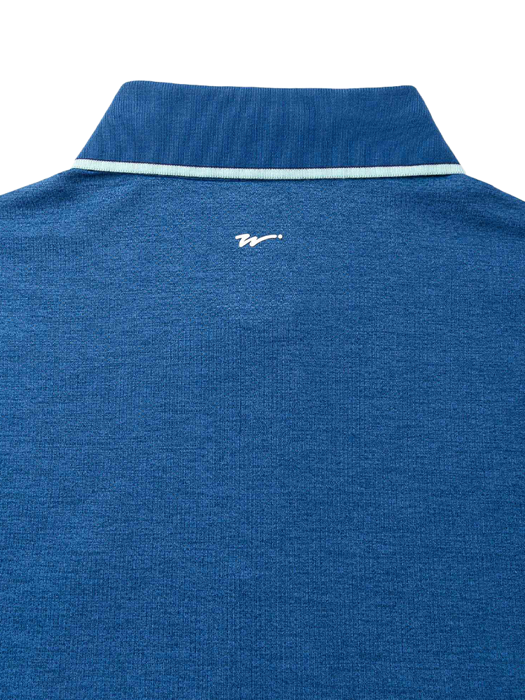 Walker Golf Things Members Polo - Pacific Blue
