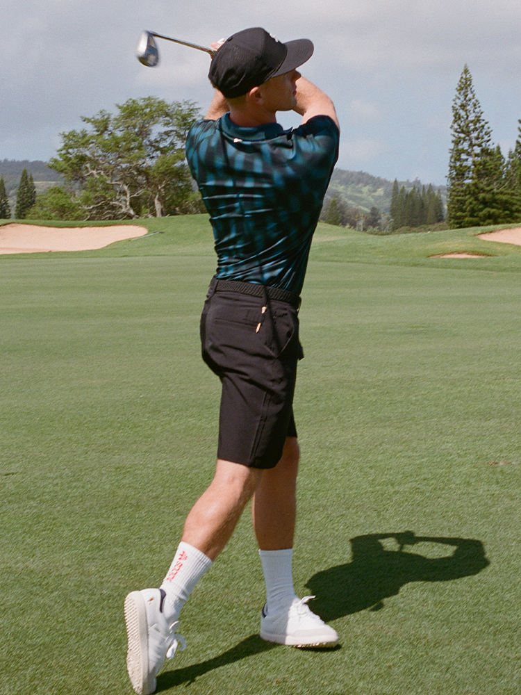 Walker Golf Things Night Check V Polo - Midnight
